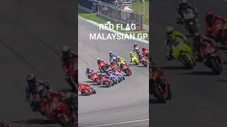 MOTO GP MALAYSIAN GP RED FLEG 🚩CRASH motogp motogp2024 motogpsepang motogpcrash marcmarquez [upl. by Noreh]