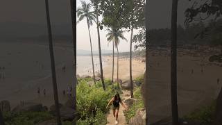 Palolem beach 🏝️ amazing view point southgoa shortsfeed short shortsvideo southgoabeach [upl. by Ileane]