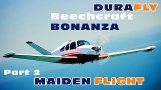 Durafly  HobbyKing Beechcraft M35 Bonanza  MAIDEN FLIGHT [upl. by Benildas386]