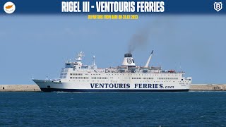 Departure of ferry RIGEL III Bari Ventouris Ferries  HD 1080p [upl. by Alleyne]