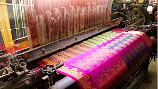 Banarasi Saree Making Process in a Jacquard Loom [upl. by Oniotna871]