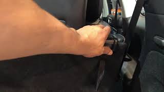 Nissan Pathfinder  How to Lay Down Rear Seats [upl. by Enilehcim]