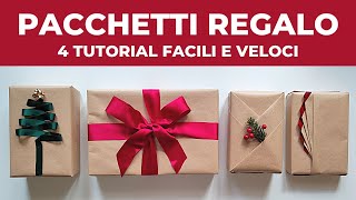 Come impacchettare i regali di Natale 🎁 4 Tutorial facili [upl. by Hsetirp]