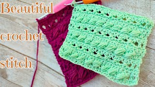 Textured Openwork Crochet Stitch  Beautiful Crochet Stitch Pattern [upl. by Nonnel]