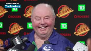 Bruce Boudreau FINAL Canucks Pregame [upl. by Neoma179]