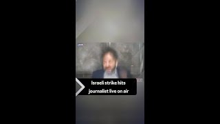 Israeli strike hits journalist live on air [upl. by Baird]