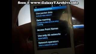 Reverse Tethering on Samsung Galaxy Y Step by step [upl. by Ennoval]