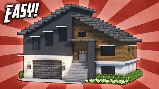 Minecraft How To Build A Modern Suburban House Tutorial 9 [upl. by Kralc]