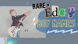 NEW EDGY BOY NAMES For 2023  RARE amp COOL Baby Names For Boys [upl. by Almeta]