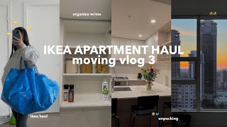 IKEA APARTMENT HAUL  ORGANIZATION amp more unpacking move in vlog 3📦 [upl. by Hogarth]