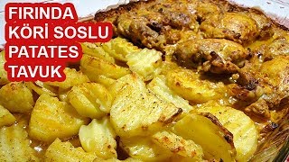 ÇOK PRATİK  Fırında Köri Soslu Tavuk Patates Nasıl Yapılır [upl. by Lorelie]