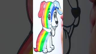 Como Dibujar un Perrito de Arcoiris  Dibujos Fáciles Para Dibujar [upl. by Issirk]