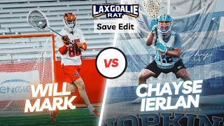 Big Upset Chayse Ierlan 2 Johns Hopkins vs Will Mark 9 Syracuse  Lacrosse Goalie Save Edit [upl. by Hussey470]