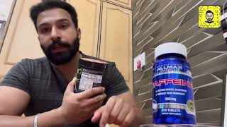 ALLMAX CAFFEINE TABLETS BENEFITS REVIEW amp UNBOXING [upl. by Knick]