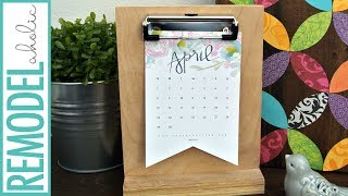 Easy LastMinute Gift Idea DIY Desk Calendar Stand  Printable Calendar [upl. by Quarta]