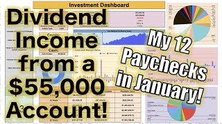 How Much my Dividend Growth Portfolio Paid Me in the Month of January 55000 Account [upl. by Adanama]