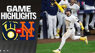 Brewers vs Mets Game Highlights 10224 MLB Highlights  MLB Highlights Today [upl. by Yroffej628]