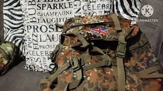 Unbranded 80 liter German army bergen in flecktarn REUPLOAD 2023 [upl. by Hemetaf]