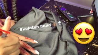 How to draw a skeleton hand on your hand💀☠️ [upl. by Kcirdla]