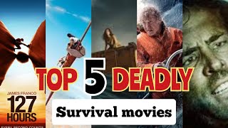 Top 5 quotDeadliestquot Survival Movies in Hindi🔴 Survival Movies Hindi dubbed Survival Movies youtube [upl. by Nylirac]