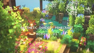 aesthetic shaders for minecraft pe 121 🍀💐 [upl. by Ladnar]