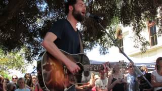 Passenger  Holocene Bon Iver cover busking in Fremantle 141213 [upl. by Uoliram395]