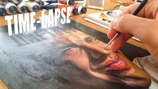 TimeLapse Peinture à l’Huile  Autoportrait de A à Z [upl. by Tarabar]