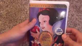 Snow White and the Seven Dwarfs Platinum Edition Disney VHS Tape Unboxing Grumpy Sneezy Dopey [upl. by Leonora249]