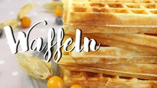 Waffelrezept WAFFELN selber machen  Rezept mit amp ohne Waffeleisen  WAFFELTEIG Grundrezept [upl. by Ethelstan]