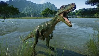 HERRERASAURUS ALL SKINS VS INDORAPTORIGUANODONPROCERATOSAURUS JURASSIC WORLD EVOLUTION [upl. by Airdni]