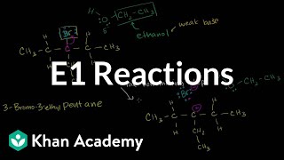 E1 reactions  Substitution and elimination reactions  Organic chemistry  Khan Academy [upl. by Eiramadnil]