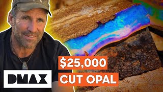 Cutting Opal Increases Value Up To 25000  Outback Opal Hunters [upl. by Helene514]