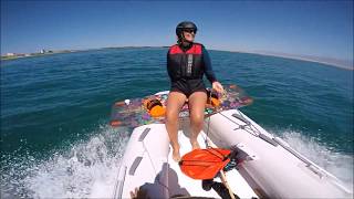 Yamaha 15 hp 43 kmh speedtest wakeboarding [upl. by Analra]