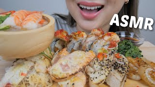 SUSHI ASMR Deluxe Sashimi Aburi with Jumbo Lobster Roll and Ebi Sunomono Salad NO TALKING  NE [upl. by Anitsyrc]