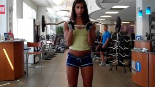 Adriana Aliotta Training Biceps  Level 1 Fitness [upl. by Aihsem]