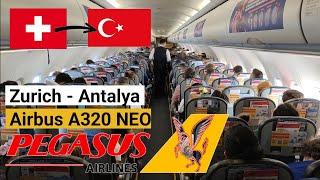 Trip Report  Pegasus Airlines Airbus A320 NEO  Zurich  Antalya [upl. by Hess585]