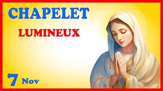 CHAPELET 🙏 Jeudi 7 Nov  Mystères Lumineux [upl. by Ennad44]