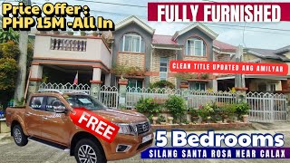 Fully Furnished House and Lot with Free Nissan Navara 2019 Model  Silang Santa Rosa Near Calax [upl. by Brinna509]