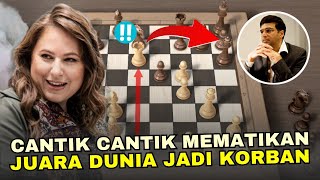 JUARA DUNIA TAK BERKUTIK DI HADAPAN WANITA CANTIK  Partai Catur Judit Polgar vs Viswanathan Anand [upl. by Anonyw]