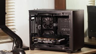 All Black ITX Build  Cooler Master NR200P Ryzen 5 3600 MSi RTX 2060 [upl. by Ahselef206]