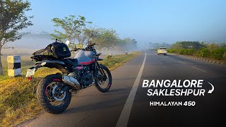 BANGALORE TO SAKLESHPUR on Himalayan 450  Long Ride Review [upl. by Yleve]