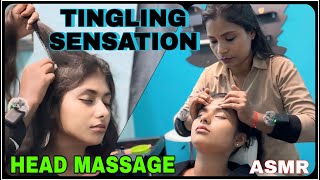 ASMR Gentle Hands Head Massage amp Tingling Sensations On Scalp By Masseuse Rinki  No Talking stress [upl. by Anitsrik388]