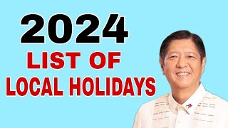 LIST OF HOLIDAYS 2024 [upl. by Proudman995]