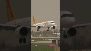 Pegasus Airlines Airbus A321 Landing at Stuttgart Airport [upl. by Chemar]