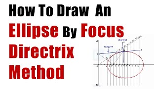 How To Draw An Ellipse By Focus Directrix Method  Engineering Curves  Engineering Drawing [upl. by Minetta689]