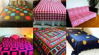 Free Crochet BedSheets designs Crochet BedSpreads Free Pattren StunningCrochet [upl. by Adnawyt423]