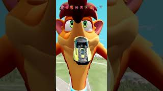 Cars vs Crash Bandicoot Revenge in BeamNGdrive [upl. by Ainad325]