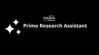 Ex Libris Primo Research Assistant Demo [upl. by Anialam549]