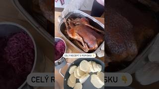 Recept na svatomartinskou husu v komentářích 🪿 husa peceni tradice recepty [upl. by Adnema]