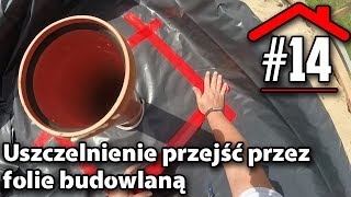 14 Uszczelnienie przejść przez folie budowlaną  Budowa domu na płycie fundamentowej samemu [upl. by Stavros217]